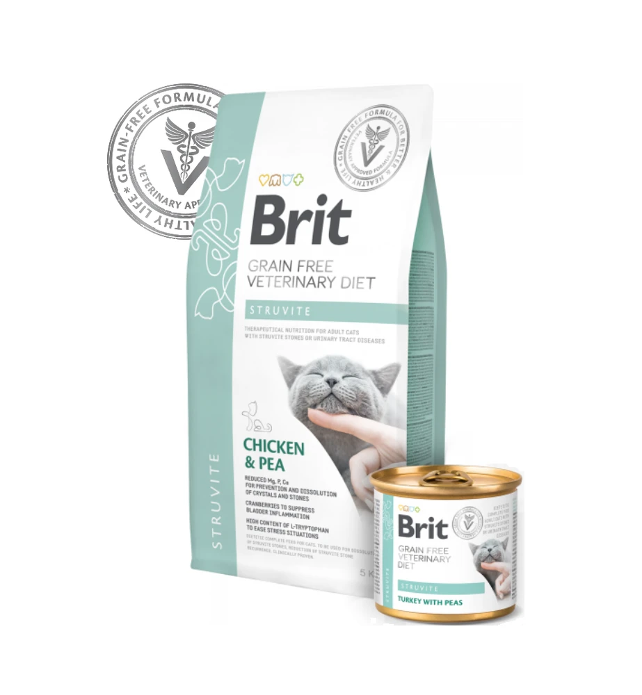 Brit Grain Free Veterinary Diet Struvite Blik - 6 X 200 Gram 4 Brit Grain Free Veterinary Diet Struvite Blik - 6 X 200 Gram - Afbeelding 2