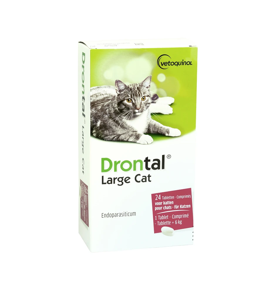 Vetoquinol Drontal Large Cat (6 Kg) - 24 Tabletten 3 Vetoquinol Drontal Large Cat (6 Kg) - 24 Tabletten