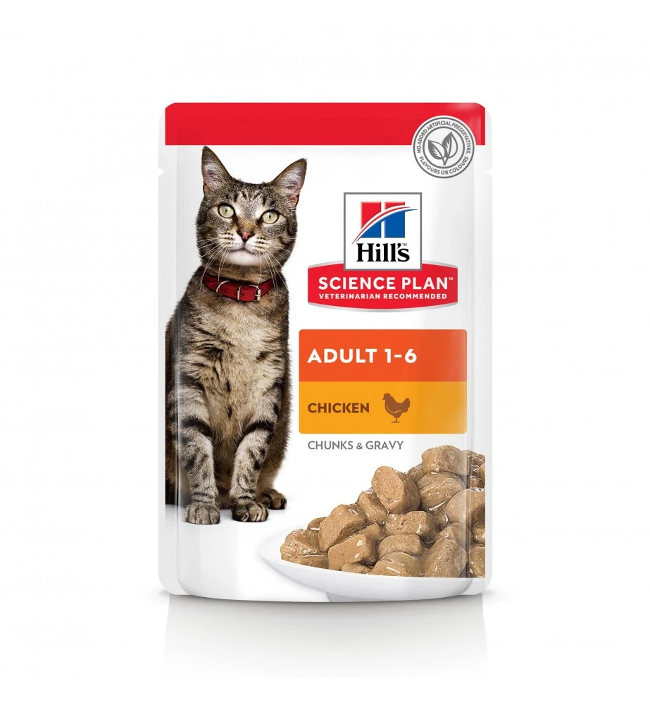 Hill's Science Plan Adult Maaltijdzakjes Met Kip - 12 X 85 Gram 3 Hill's Science Plan Adult Maaltijdzakjes Met Kip - 12 X 85 Gram