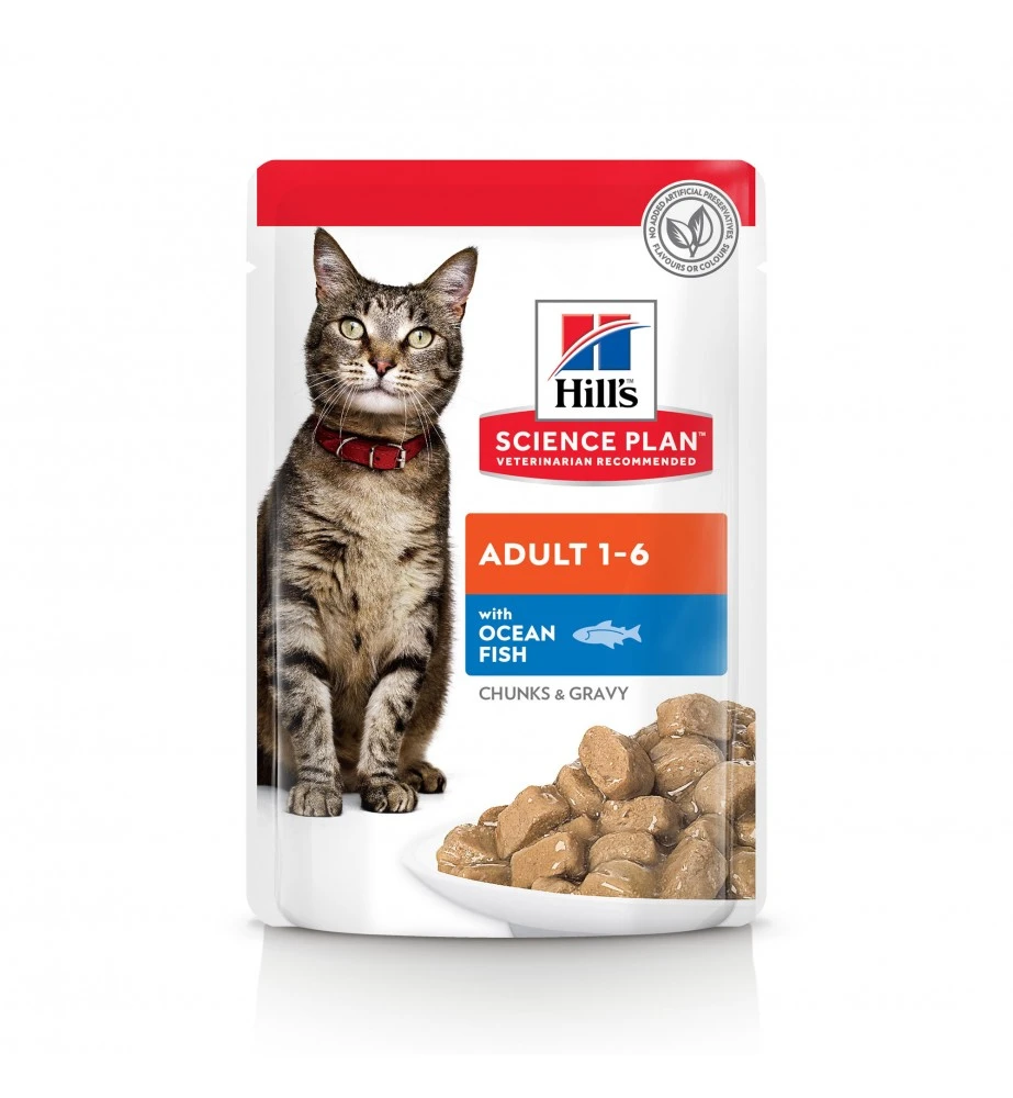 Hill's Science Plan Adult Maaltijdzakjes Met Zeevis - 12 X 85 Gram 2 Hill's Science Plan Adult Maaltijdzakjes Met Zeevis - 12 X 85 Gram